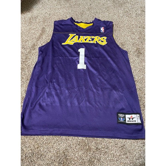 Alleson Athletic Other - Alleson Athletic Los Angeles Lakers Reversible Basketball Jersey Purple Gold 1 M